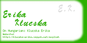 erika klucska business card